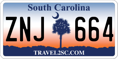SC license plate ZNJ664