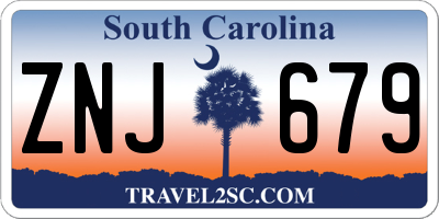 SC license plate ZNJ679