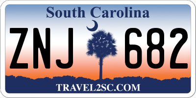 SC license plate ZNJ682