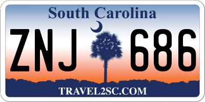 SC license plate ZNJ686