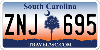 SC license plate ZNJ695