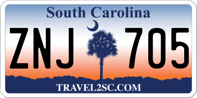 SC license plate ZNJ705