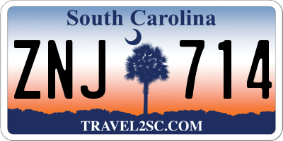 SC license plate ZNJ714