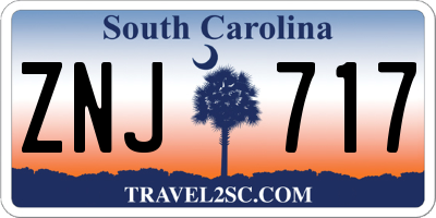 SC license plate ZNJ717