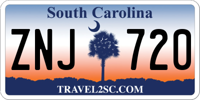 SC license plate ZNJ720