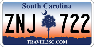 SC license plate ZNJ722