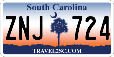 SC license plate ZNJ724