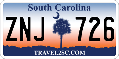 SC license plate ZNJ726