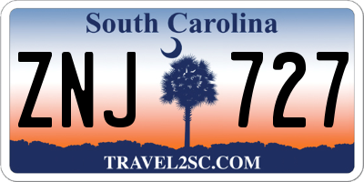 SC license plate ZNJ727