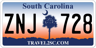 SC license plate ZNJ728