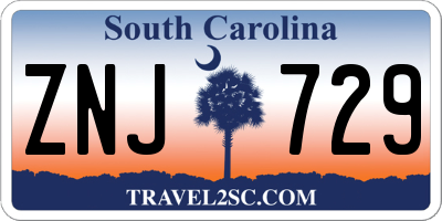 SC license plate ZNJ729