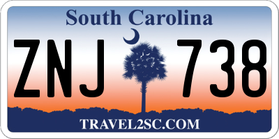 SC license plate ZNJ738
