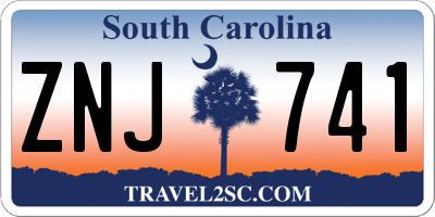 SC license plate ZNJ741