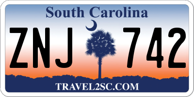 SC license plate ZNJ742