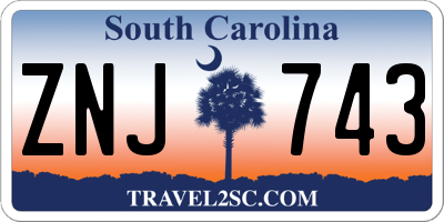 SC license plate ZNJ743