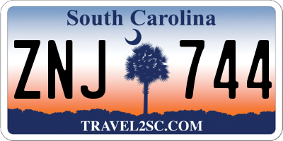SC license plate ZNJ744