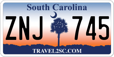 SC license plate ZNJ745