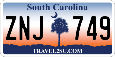 SC license plate ZNJ749