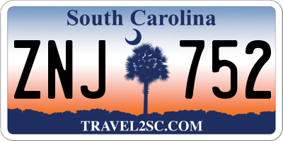 SC license plate ZNJ752