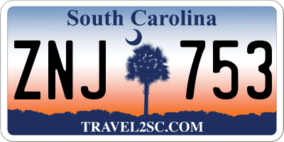 SC license plate ZNJ753