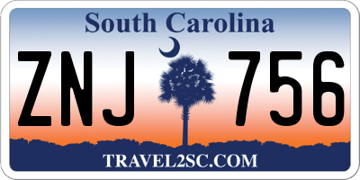 SC license plate ZNJ756