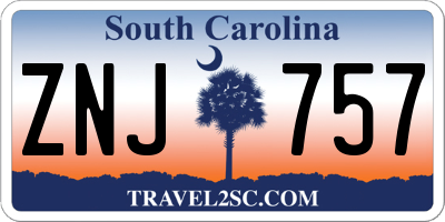 SC license plate ZNJ757