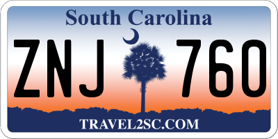 SC license plate ZNJ760