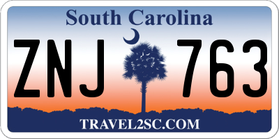 SC license plate ZNJ763