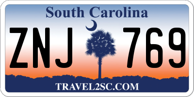SC license plate ZNJ769