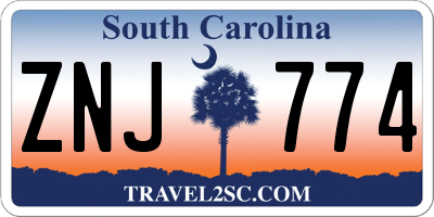 SC license plate ZNJ774