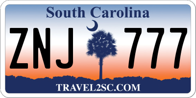 SC license plate ZNJ777