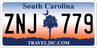 SC license plate ZNJ779