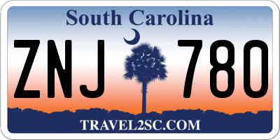SC license plate ZNJ780