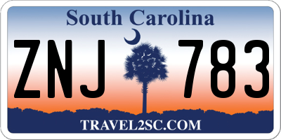 SC license plate ZNJ783