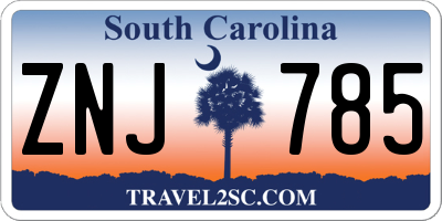 SC license plate ZNJ785