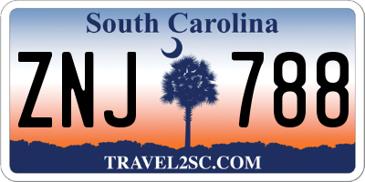 SC license plate ZNJ788