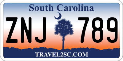 SC license plate ZNJ789
