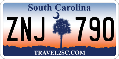 SC license plate ZNJ790