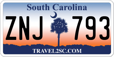 SC license plate ZNJ793