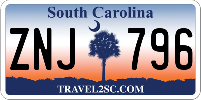 SC license plate ZNJ796