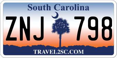 SC license plate ZNJ798