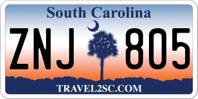 SC license plate ZNJ805