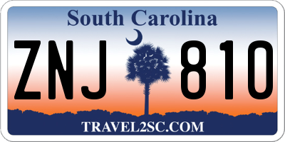 SC license plate ZNJ810