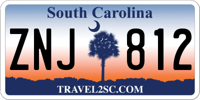 SC license plate ZNJ812