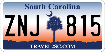 SC license plate ZNJ815