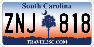 SC license plate ZNJ818