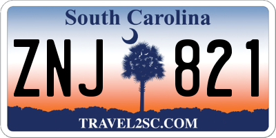 SC license plate ZNJ821