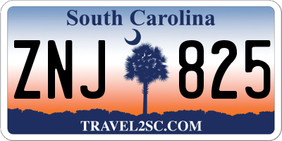 SC license plate ZNJ825