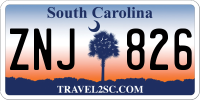 SC license plate ZNJ826