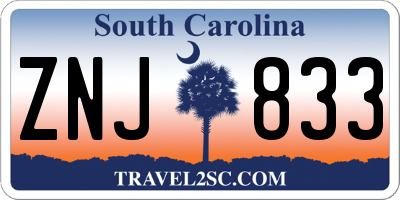SC license plate ZNJ833